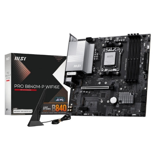 MSI PRO B840M-P Wi-Fi 6E AMD AM5 MATX Gaming Motherboard